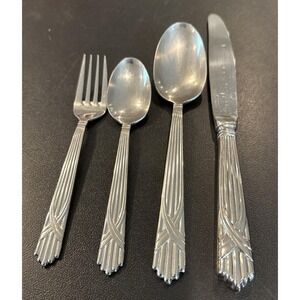 Yamazaki Fortuny Stainless Steel 4 Pieces Salad Fork Teaspoon Soup Spoon Knife
